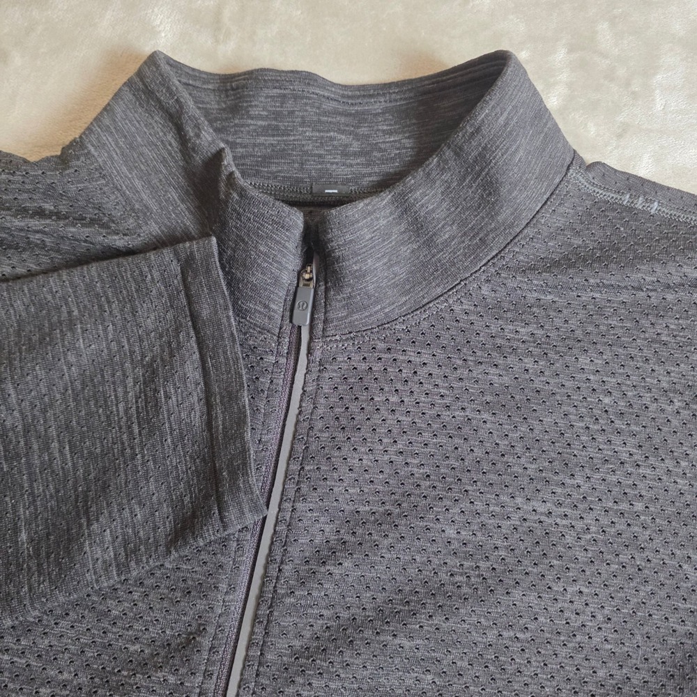 Lululemon Metal Vent Tech 2.0 Half Zip XL Black Obsidian Heather Breathable